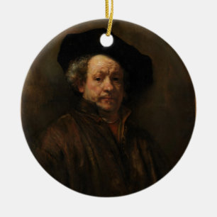 Rembrandt van Rijn's Self Portrait Fine Art Ceramic Ornament