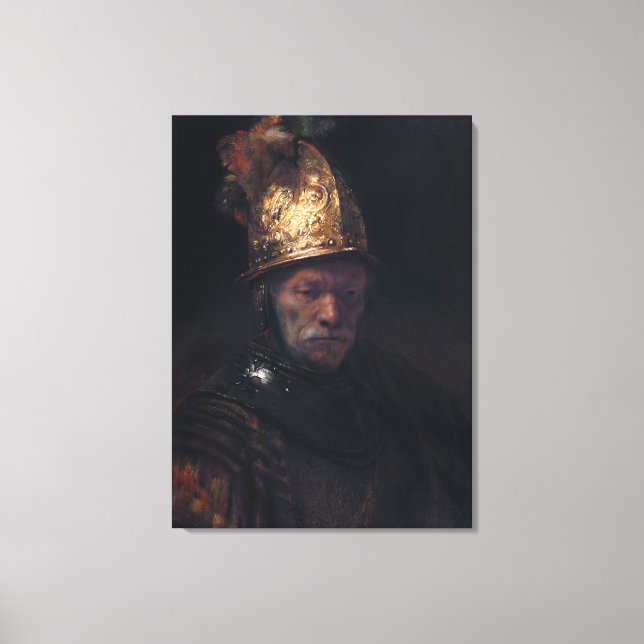 Rembrandt's Man in a Golden helmet Canvas Print (Front)