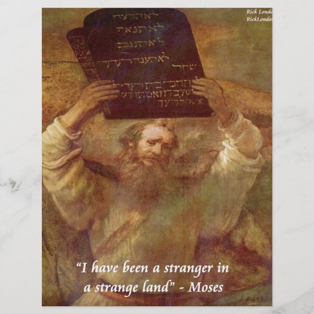 Rembrandt's Moses & Biblical Quote (Front)