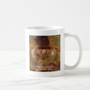 Rembrandt's Moses & Biblical Quote Coffee Mug