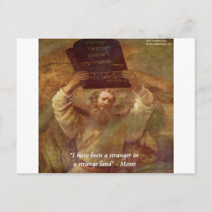 Rembrandt's Moses & Biblical Quote Postcard