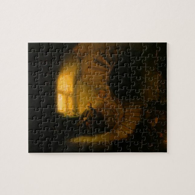 Rembrandt's The Philosopher in Meditation Jigsaw Puzzle (Horizontal)