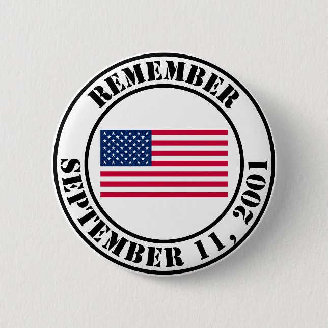 Remember 9/11 2 inch round button (Front)