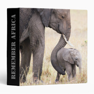 Remember Africa Motherly love elephant photo Binder