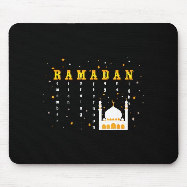 Remember Allah Ramadan Mubarak Kareem  Mouse Pad (Front)