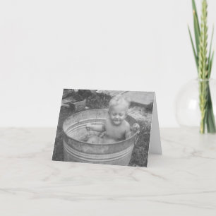 Remember Baby in Washtub Greeting Card