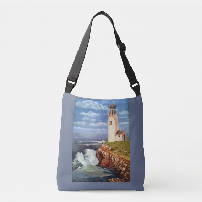 Remember Beautiful Things Lighthouse Crossbody Bag (Front)