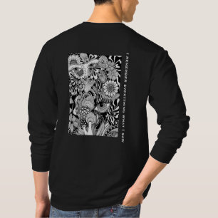 Remember - Black and White Surreal Botanical Art T-Shirt