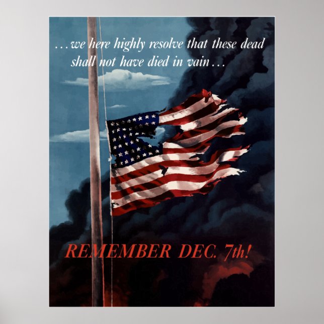 Remember December 7th Poster (Front)