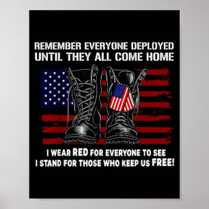 Remember Everyone Deployed Friday Military America Poster