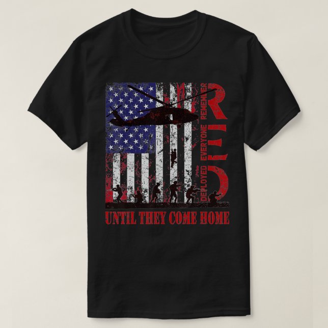 Remember Everyone Veteran Deployed RED Friday 1 (9 T-Shirt (Design Front)
