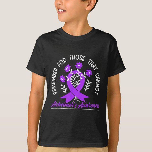 Remember For Those Cannot Flower Ribbon Heimerheim T-Shirt (Front)