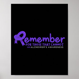 Remember For Those That Cannot Alzheimer  Poster
