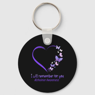 Remember For You Alzheimerheimer Awareness Apparel Keychain