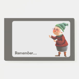 Remember Fun Old Lady Task Keeper Post-it Notes