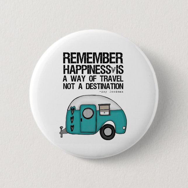 remember happiness 2 inch round button (Front)