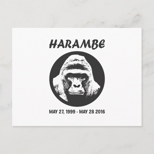 Remember Harambe Postcard (Front)