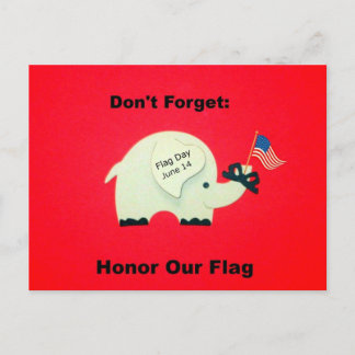 Remember: Honour Our Flag Postcard