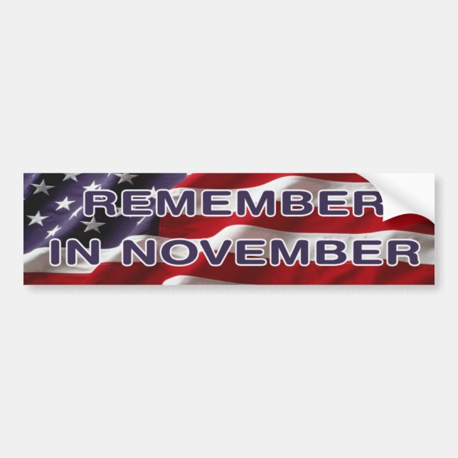 Remember In November  Bumpersticker Bumper Sticker (Front)