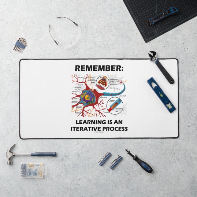 Remember: Learning Is An Iterative Process Synapse Desk Mat (Workstation)
