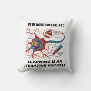 Remember: Learning Is An Iterative Process Synapse Throw Pillow