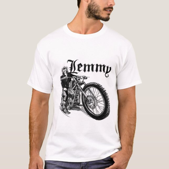 Remember Lemmy With Motor Vintage  T-Shirt (Front)