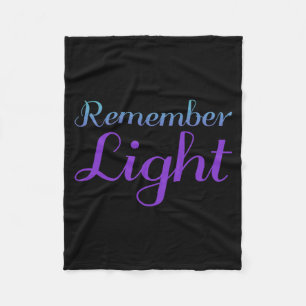Remember Light Suicide Prevention Awareness Fleece Blanket