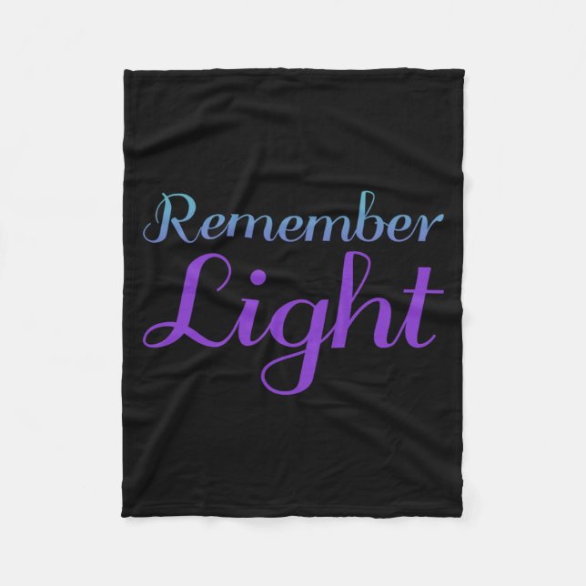 Remember Light Suicide Prevention Awareness Fleece Blanket (Front)