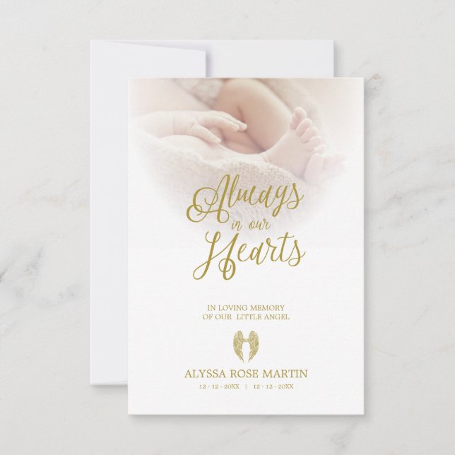 Remember Little Angel Beloved Ones Passed Away Card (Front)