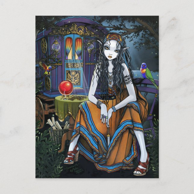 Remember Me Bohemian Gypsy Fortune Teller Postcard (Front)