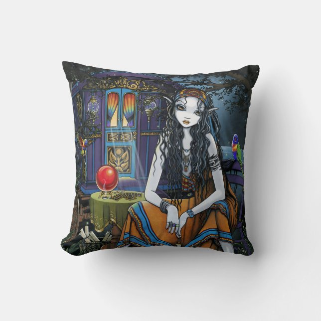 Remember Me BoHo Gypsy Fortune Teller BIG Pillow (Front)
