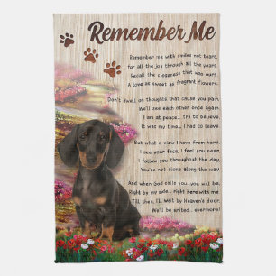 Remember Me Dachshund Kitchen Towel