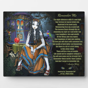Remember Me Gypsy Fortune Teller Poem Plaque