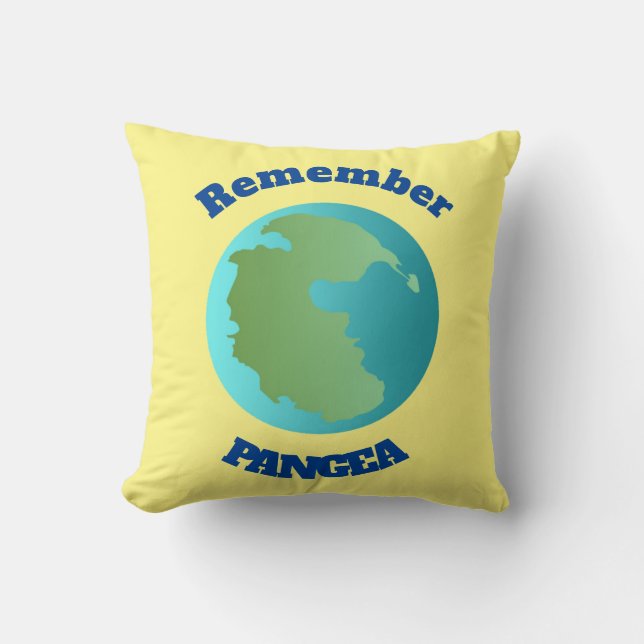 remember pangea throw pillow (Front)