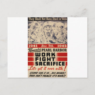 Remember Pearl Harbour Postcard