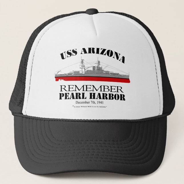 Remember Pearl Harbour Trucker Hat (Front)