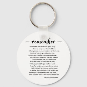 Remember Poem Vintage Keychain