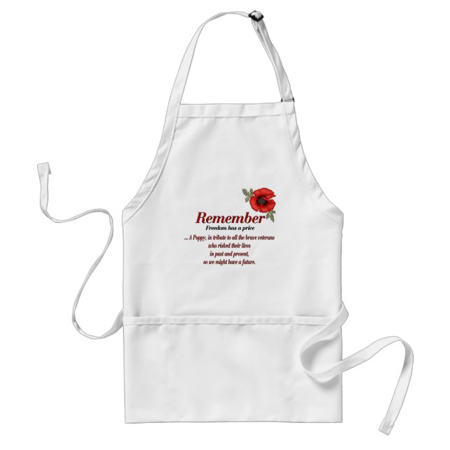 Remember Poppy Standard Apron (Front)