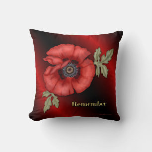 Remember Poppy Throw Pillow