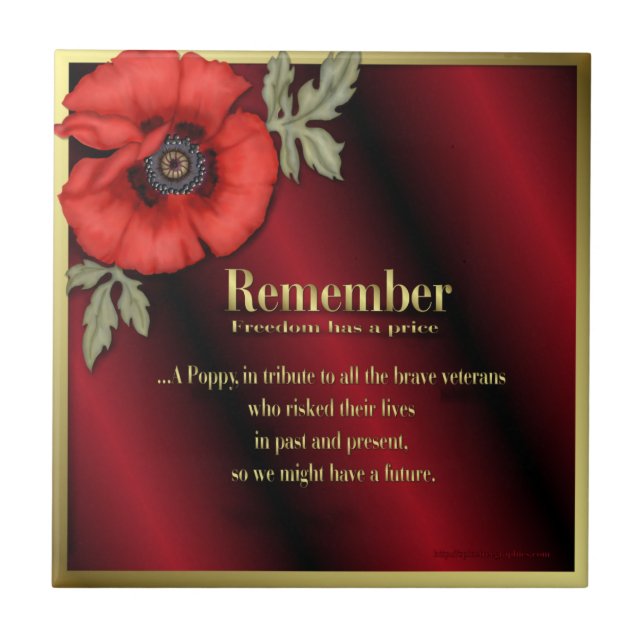 Remember Poppy Tile (Front)
