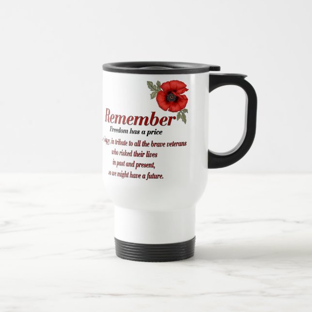 Remember Poppy Travel Mug (Right)