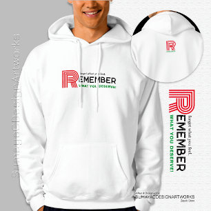 Remember Quote Red Green White Men's Hoodie