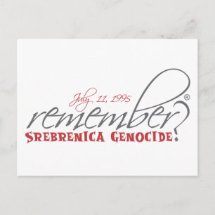 remember srebrenica genocide postcard