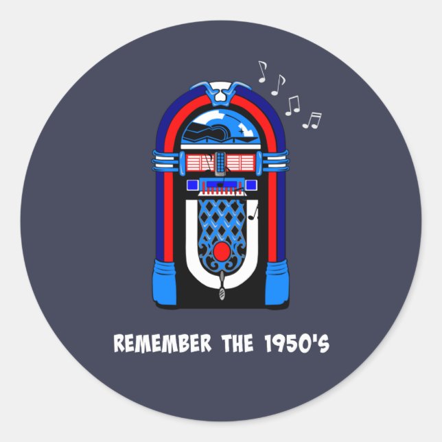 Remember the 1950's classic round sticker (Front)