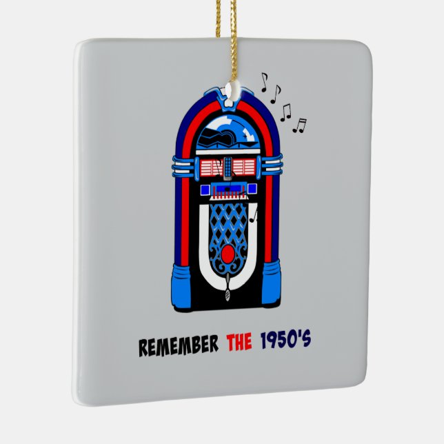 Remember the 1950s, jukebox, ceramic ornament (Right)