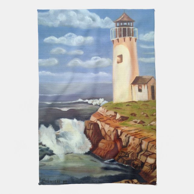 Remember the Beautiful Things LIghthouse Kitchen Towel (Vertical)