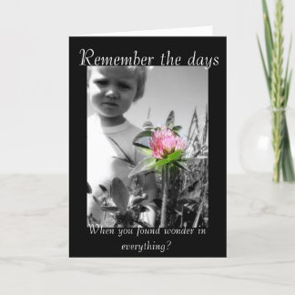 Remember the days card