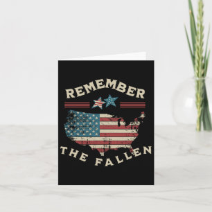 Remember The Fallen American Flag Memorial Day 4th Card