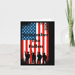 Remember the fallen memorial day american flag sol card