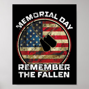 Remember The Fallen Veteran Military Happy Memoria Poster